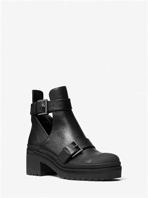 michael kors corey leather cutout ankle boot|Michael Kors isabella ankle boot.